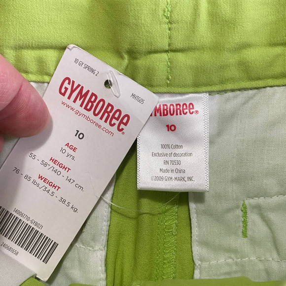 Vtg Gymboree Pop of Daisies Nwt Green Bermuda Daisy Shorts Size 10 - Picture 4 of 4